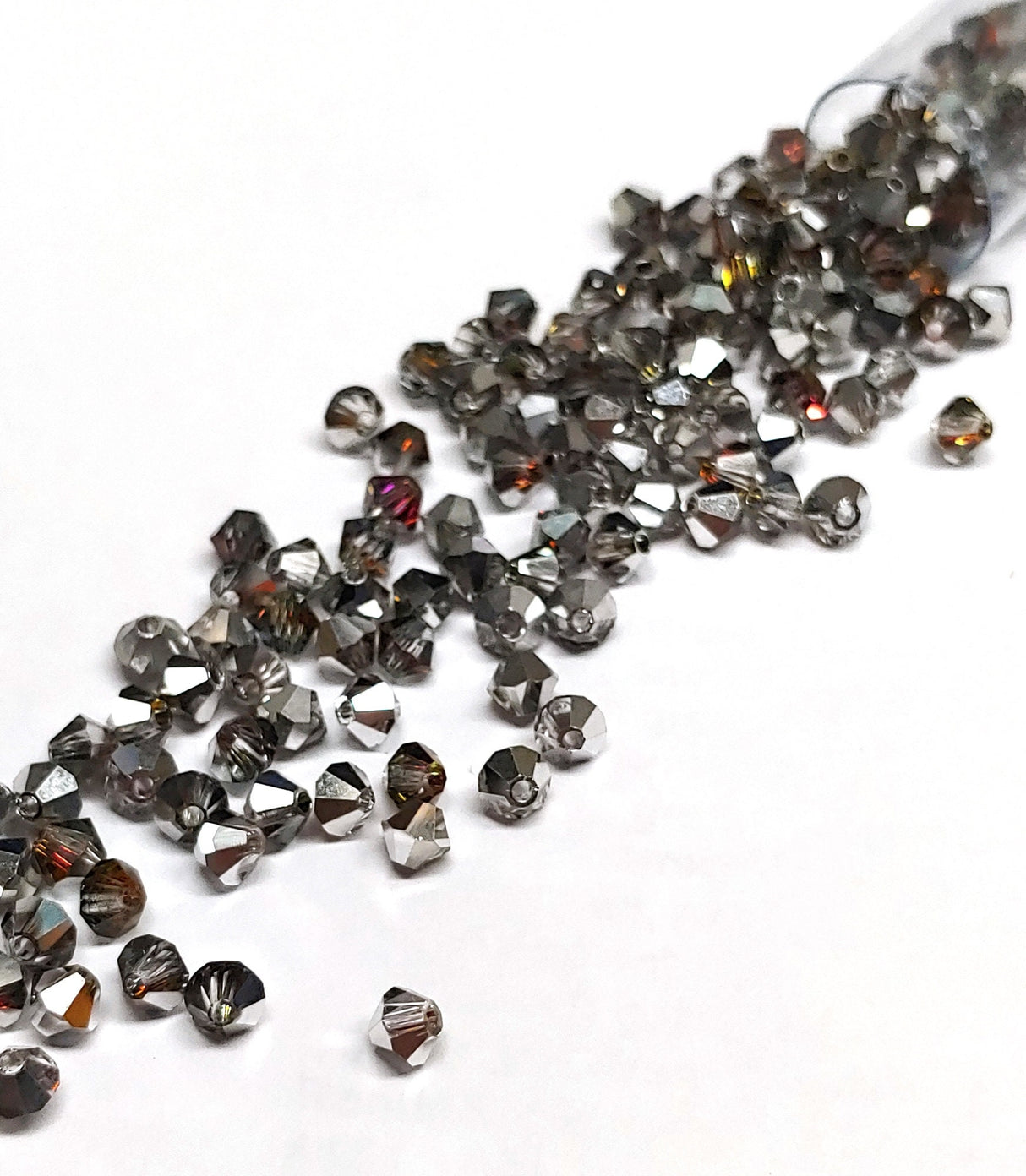 Preciosa 4mm Crystal Volcano, Crystal Bicone - 36 pieces