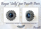 Cabochon Par Puca Paris 14mm, Metallic Matte Spotted, Czech glass, 5 colors to choose from, Qty 1