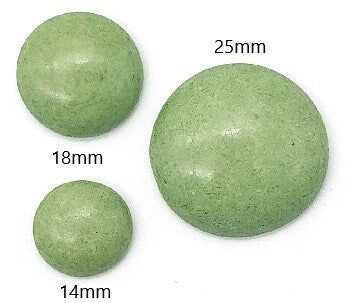 Cabochon Par Puca Paris Opaque Pistachio, 14mm, 18mm or 25mm, Czech glass, choose the size and quantity