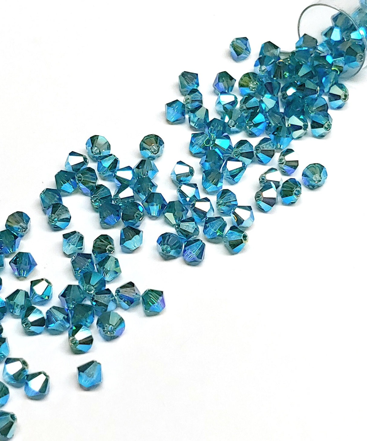 Preciosa 4mm Indicolite AB 2X, Crystal Bicone - 36 pieces