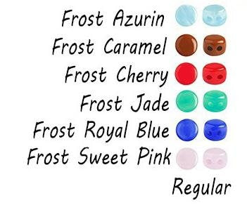 Kalos Frost Regular Finish, 2 hole - 4MM Bead, 5 grams, Frost Collection par Puca, Choose your color