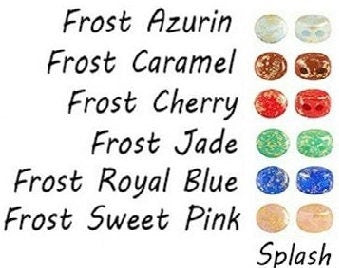 Kalos Frost Splash Finish, 2 hole - 4MM Bead, 5 grams, Frost Splash Collection par Puca, Choose your color