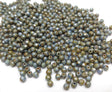 3mm Fire Polish Sage, Czech glass faceted round bead, 50 beads