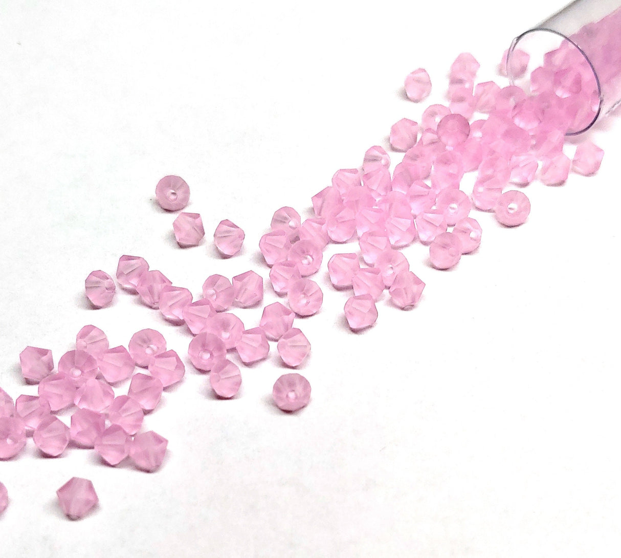 Preciosa 4mm Pink Sapphire Matte, Crystal Bicone - 36 pieces