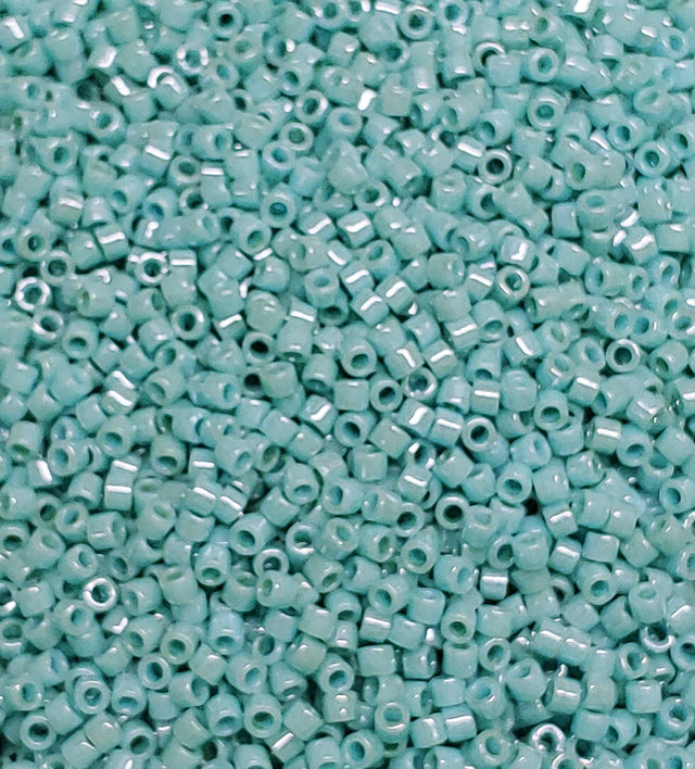 Light Aqua Luster, 11/0 Miyuki Delica Bead, DB0217 - 5 Grams