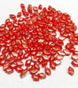 Mini GemDuo Gold Splash Opaque Coral Red, 2-Hole Matubo Czech beads 6x4mm, 50 beads