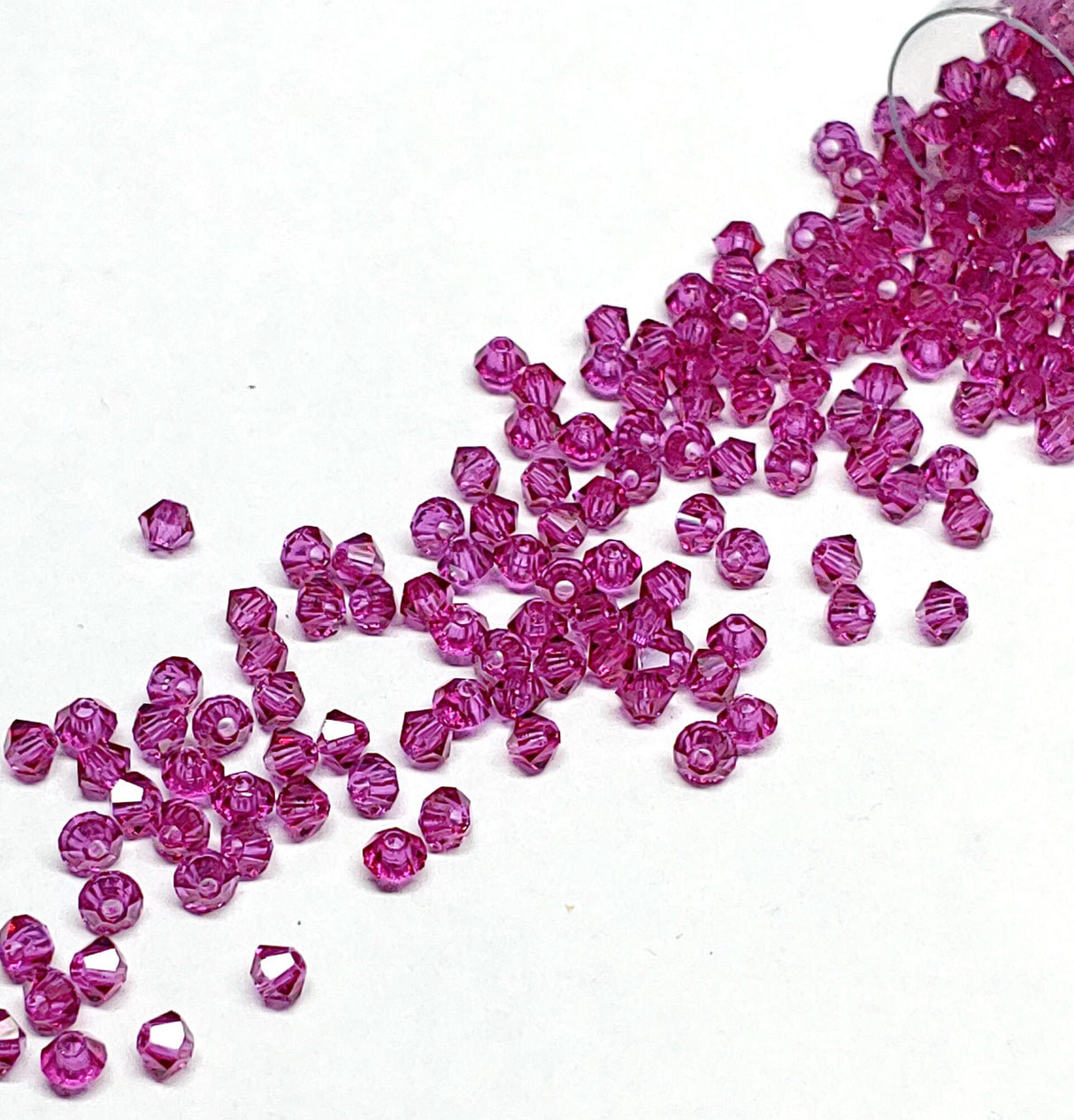 Preciosa 3mm Fuchsia, Crystal Bicone - 36 pieces