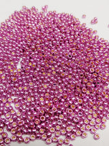 11/0, 8/0 Galvanized Magenta Permafinish, Toho PF580 Glass Seed Bead, 10 grams