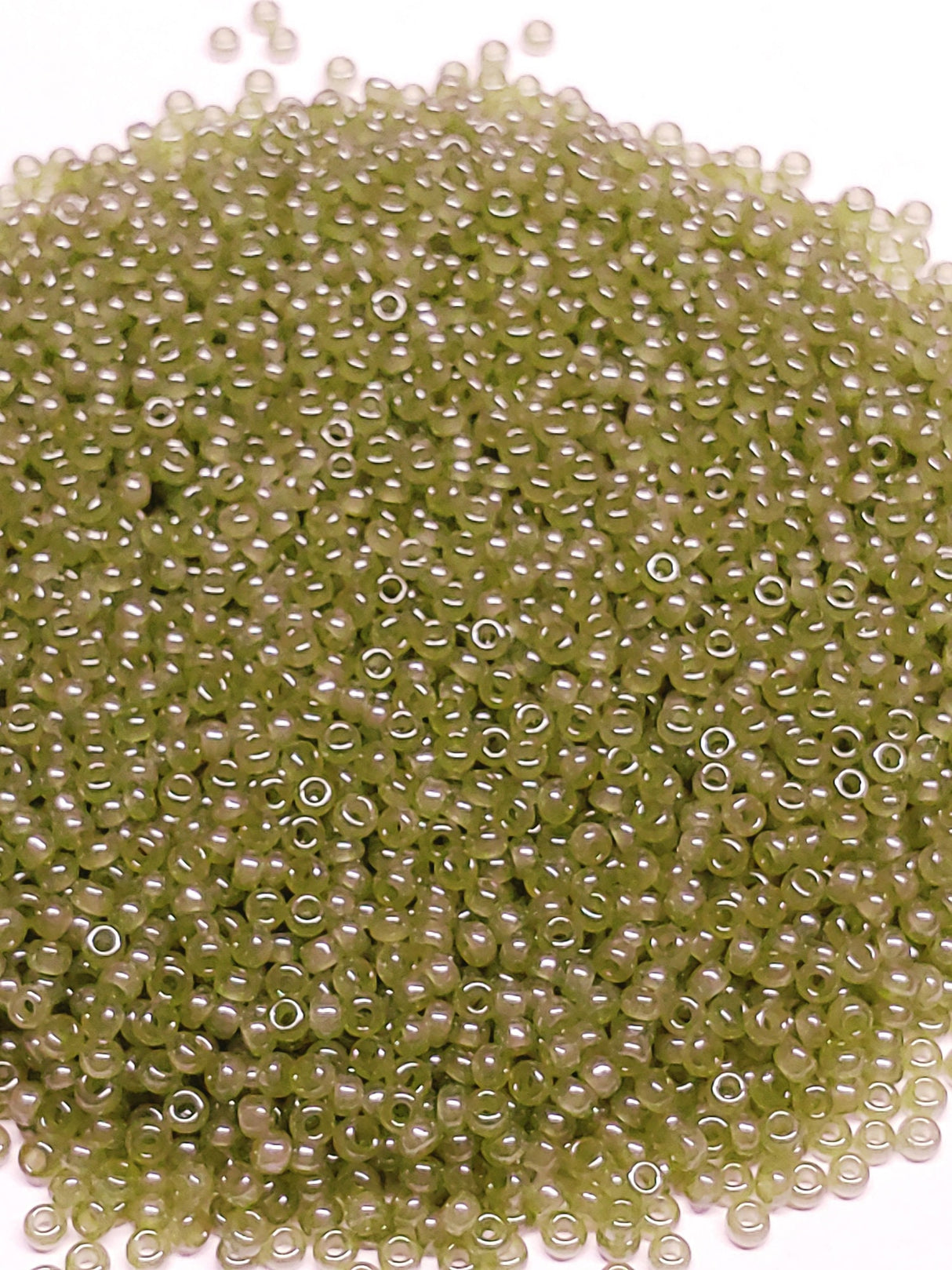 11/0, 8/0, 15/0 Celery Translucent, Miyuki Glass Seed Bead, 2374 - Choose a size and quantity