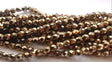 4mm Fire Polish Light Bronze, Czech glass faceted bead, 50 beads