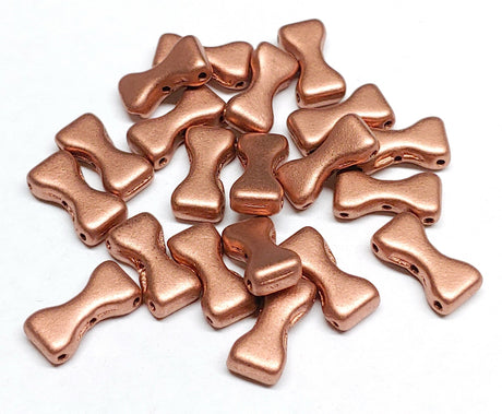 Bowtie Bronze Copper, 3-Hole Czech Glass 6x12MM, 01780-20 Beads