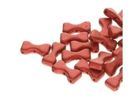 Bowtie Chalk Lava Red, 3-Hole Czech Glass 6x12MM, 01890-20 Beads