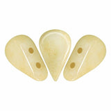 Amos® par Puca® Paris Opaque Ivory Ceramic Look, 2-Hole Czech Glass 5x8mm, 03000-14401-30 Beads