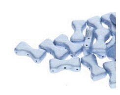 Bowtie Jet Suede Blue, 3-Hole Czech Glass 6x12MM, 79031-20 Beads