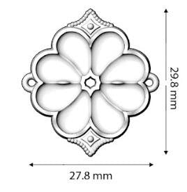 Cymbal Apokrousi Connector Setting for Paisley Bead, 013997, 1 piece - Choose your color