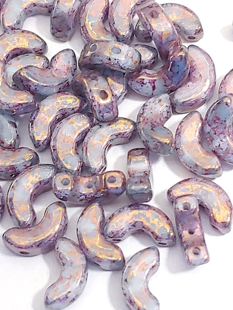 Arcos par Puca New Color...Frost Azurin Bronze, 3-Hole 5X10MM Czech Glass, 68400-14596-30 Beads