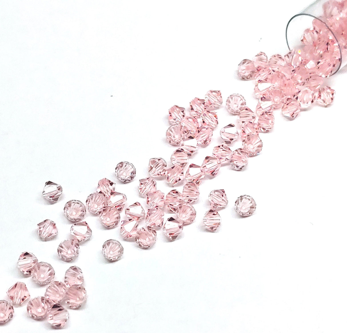 Preciosa 4mm Light Rose, Crystal Bicone - 36 pieces