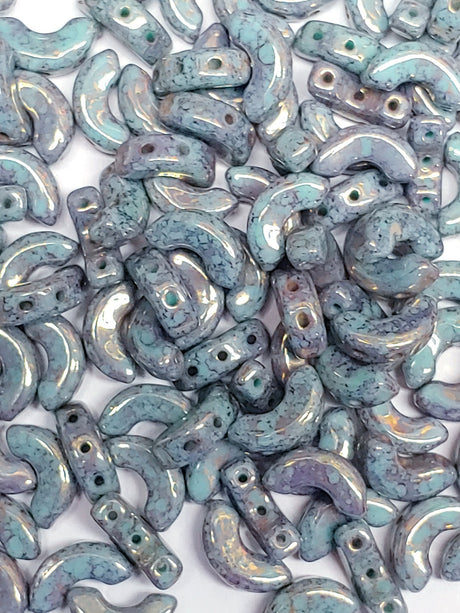 Arcos par Puca Frost Jade Bronze, 3-Hole 5X10MM Czech Glass, 58430-15496-30 Beads