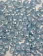 Wave Bead Chalk Blue Luster, 3x7mm 2 hole Czech Glass, 8 grams approx. 106 to 110 beads