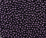 3mm, 4mm, 6mm Round Polychrome Black Raspberry, Czech Glass Beads-50 beads