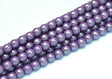 2mm, 3mm, 4mm, 6mm Round Pearl Shell Lilac, Czech Glass Beads Pearl Shell-50 beads