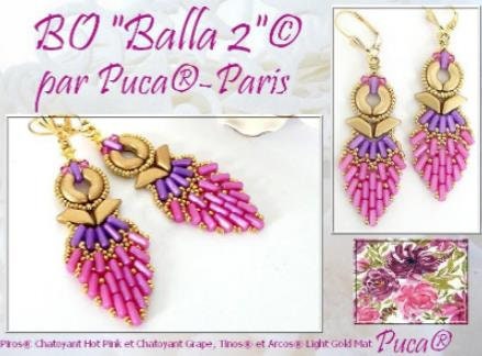 Piros Par Puca-Paris Halo Piros, 2-Hole 2x3x5mm Czech Glass, 5 grams, Choose a color