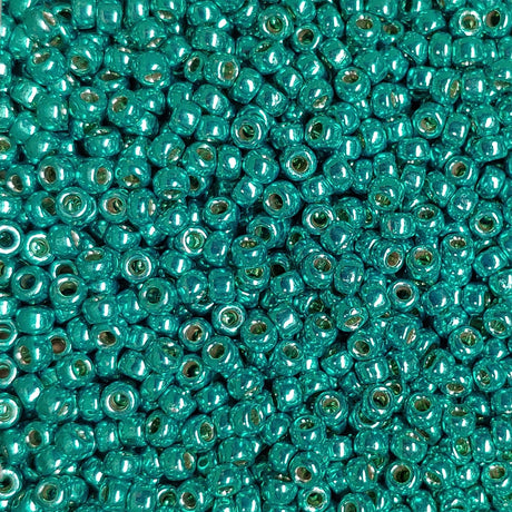 8/0 Toho Turquoise Galvanized Permafinish, PF569 Round Seed Bead, 10grams or 20 grams