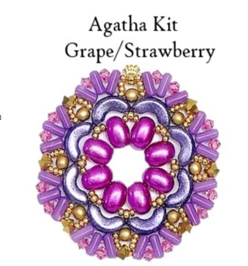 Agatha Pendant Kit-par Puca, Pattern included by email with Kit Purchase, see description for details