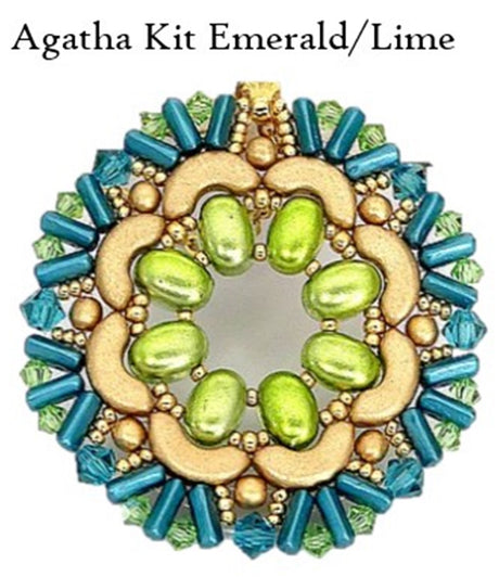 Agatha Pendant Kit-par Puca, Pattern included by email with Kit Purchase, see description for details