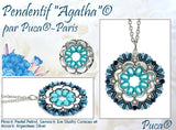 Agatha Pendant Kit-par Puca, Pattern included by email with Kit Purchase, see description for details