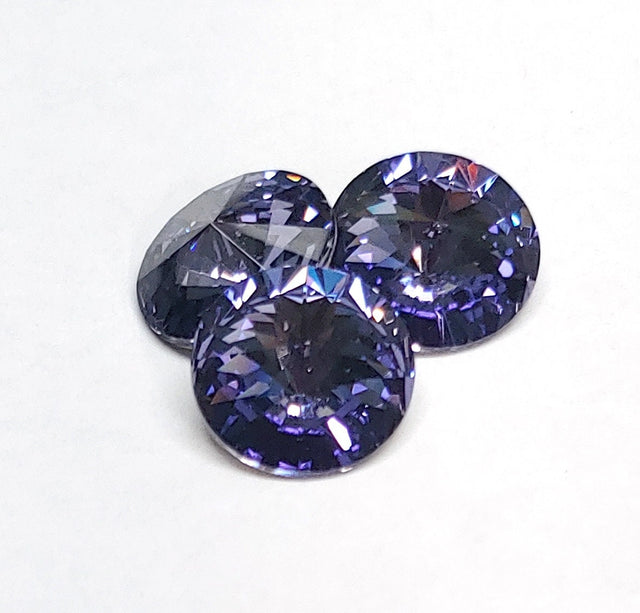 Preciosa Maxima 12mm Tanzanite Rivoli, 2 pieces