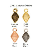 Cymbal Zenia GemDuo Pendant Setting, 014448, 2 pieces-Choose your color and quantity