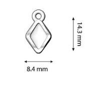 Cymbal Zenia GemDuo Pendant Setting, 014448, 2 pieces-Choose your color and quantity