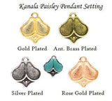 Cymbal Kanala Paisley Pendant Setting, 013978, 2 pieces-Choose your color and quantity