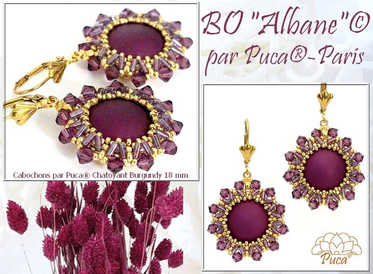 Albane Earring Pattern - DO NOT BUY- Sent free by email-Free with par Puca bead purchase, Read the description below for details