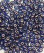 SuperDuo Halo Dark Blue, 2-Hole 2.5x5mm Czech Glass Beads, 29265-10 grams