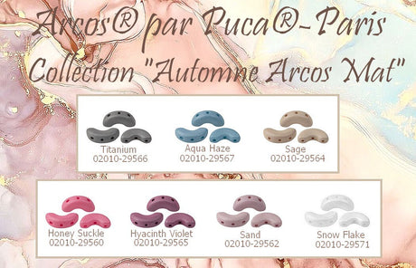 Arcos par Puca Autumn Matte Collection, 3-Hole 5X10MM Czech Glass, 30 Beads - Choose a Color