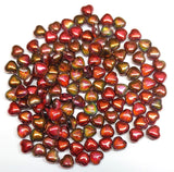 Heart Bead Crystal Red Wine, Pressed Czech Glass, 6mm 00030-95200-20 beads