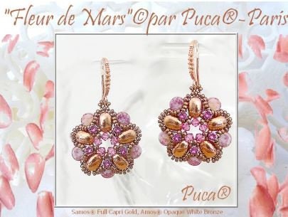 Amos® par Puca® Paris Light Pink Opal, 2-Hole Czech Glass 5x8mm, 71110-30 Beads