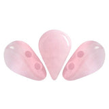 Amos® par Puca® Paris Light Pink Opal, 2-Hole Czech Glass 5x8mm, 71110-30 Beads