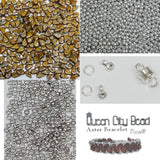 Aster Bracelet Kit-Amos par Puca Beads. *See Color Choices* Pattern by email with Kit purchase, see Description for more details