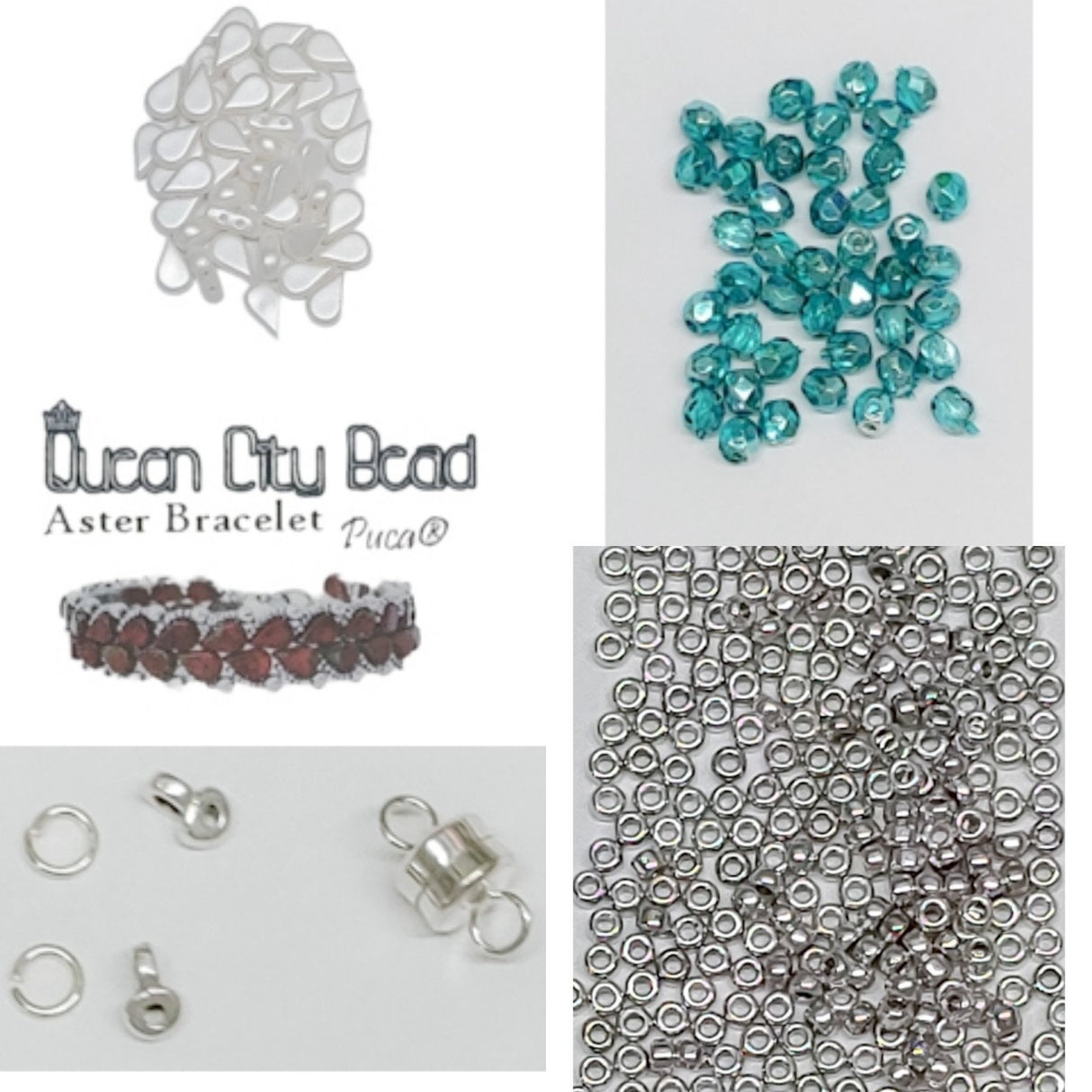 Aster Bracelet Kit-Amos par Puca Beads. *See Color Choices* Pattern by email with Kit purchase, see Description for more details