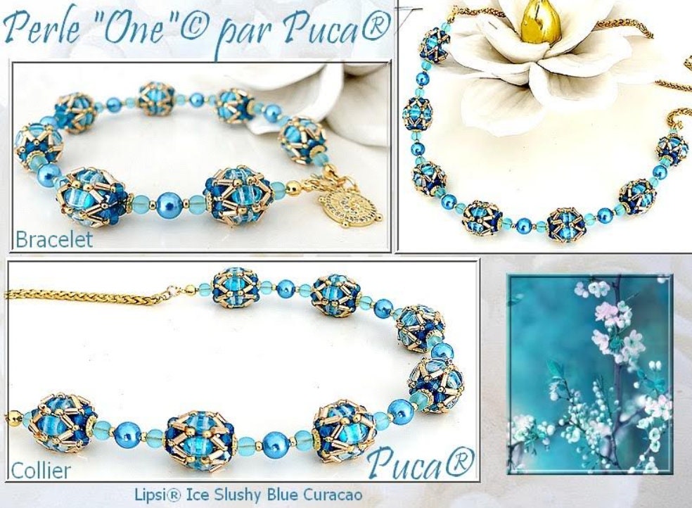 Lipsi par Puca Paris, Ice Slushy Collection, Czech Glass 7x4MM, 36 Beads