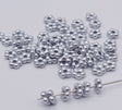 Forget-Me-Not 5mm Aluminum Silver, Spacer Bead, Czech Pressed Glass, 01700 50 beads