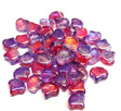 Ginko Bead Light Violet Rainbow, 2-Hole Czech Glass 7.5x7.5mm, 48114-35 Beads