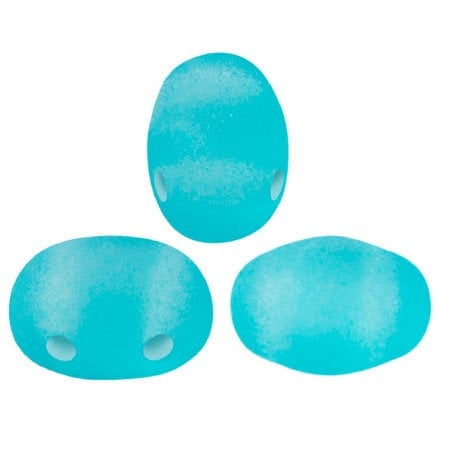 Samos Par Puca Bead, La Divine Translucent Matte Collection, 2-Hole 5x7mm, 25 Beads