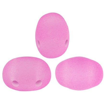 Samos Par Puca Bead, La Divine Translucent Matte Collection, 2-Hole 5x7mm, 25 Beads