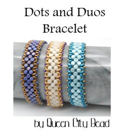 Dots and Duos beaded bracelet pattern, Digital Download, Pattern in English