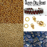 Aster Bracelet Kit-Amos par Puca Beads. *See Color Choices* Pattern by email with Kit purchase, see Description for more details