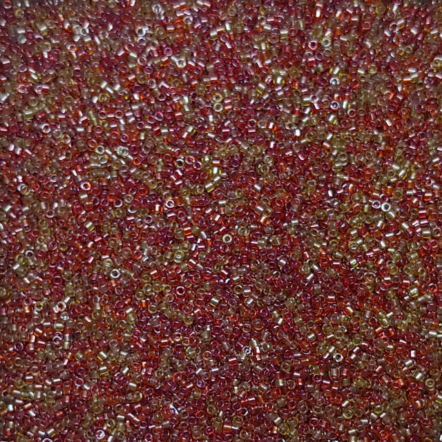 Delica, 11/0 Sparkling Lined Cranberry Harvest Mix, DB0990 Miyuki Delica-5 grams